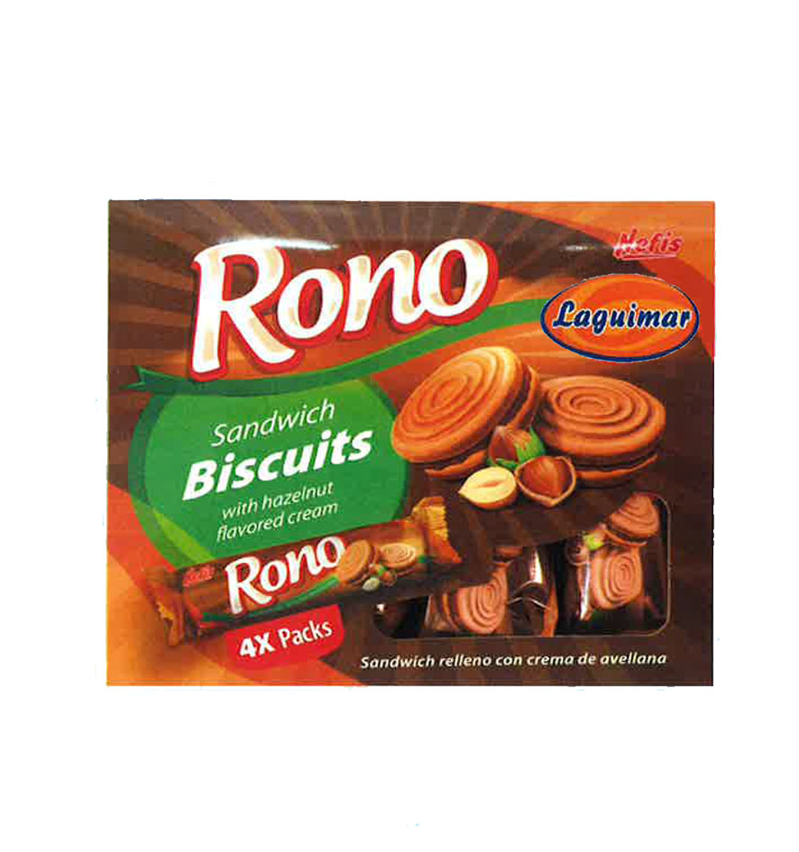 Rono relleno de avellana            Rono（Sandwich biscuits with hazelnut flavored cream Rono）