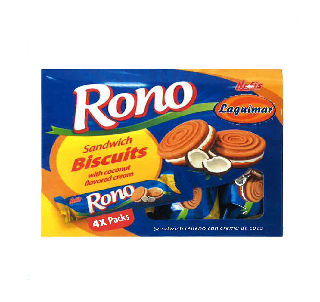 Rono relleno de coco           Rono（Sandwich biscuits with coconut flavored cream Rono）