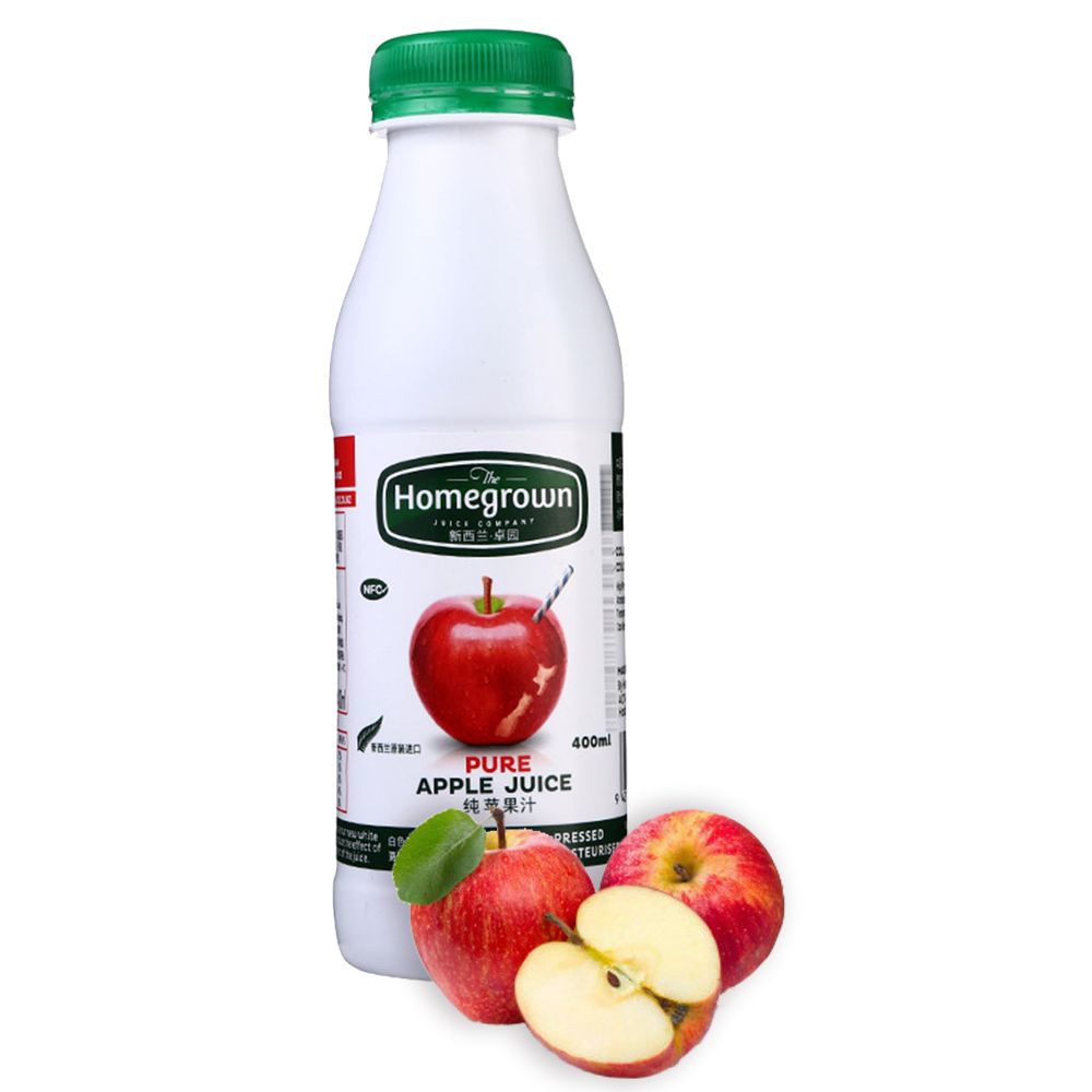 新西兰NFC鲜榨“卓园” 苹果汁 400mL&1L